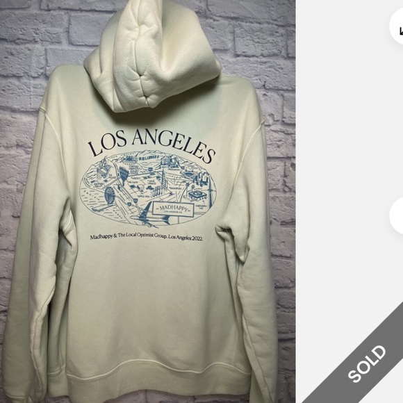 Madhappy NEW MELROSE LOS ANGELES EXCLUSIVE MINT HOODIE SZ XL - Picture 5 of 8